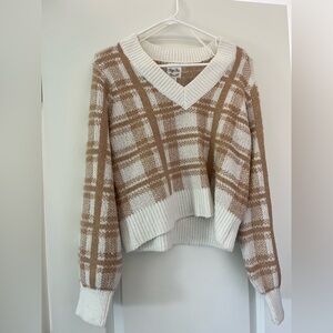 Plaid V-Neck Sweater